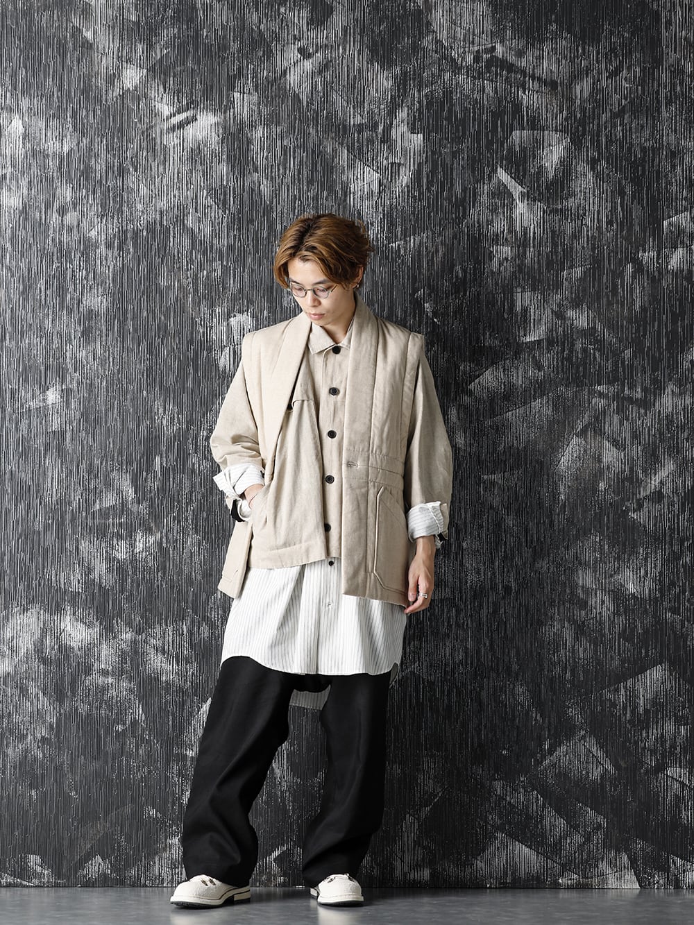 JAN-JAN VAN ESSCHE 20-21AW Body Warmer Natural Coated Flex Style - 4-001