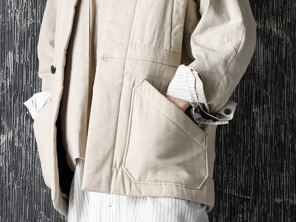 JAN-JAN VAN ESSCHE 20-21AW Body Warmer Natural Coated Flex Style - 4-004