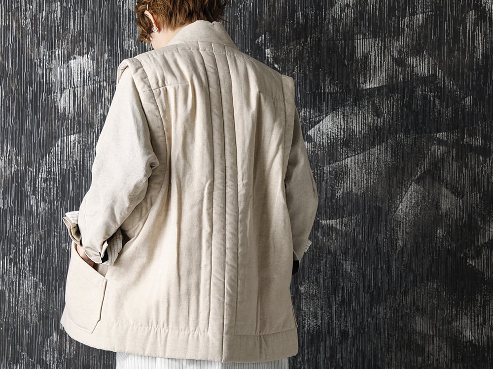 JAN-JAN VAN ESSCHE 20-21AW Body Warmer Natural Coated Flex Style - 4-005