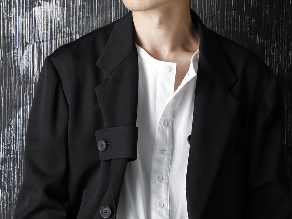 Yohji Yamamoto 20-21AW Wrinkled Gabardine Reversible Jacket Style - 2-003