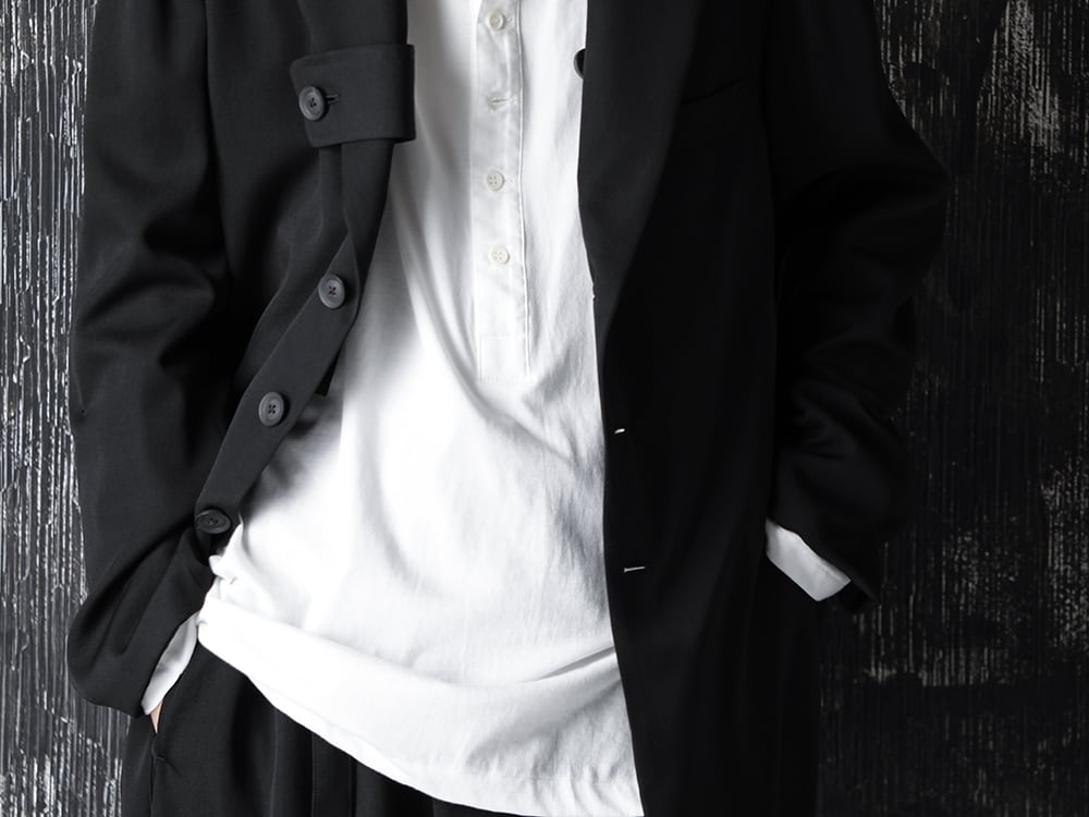 Yohji Yamamoto 20-21AW Wrinkled Gabardine Reversible Jacket Style - 2-004