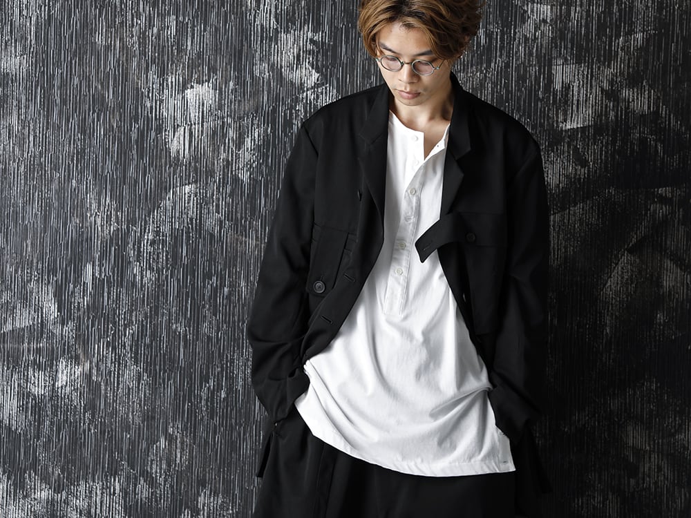Yohji Yamamoto 20-21AW Wrinkled Gabardine Reversible Jacket Style - 3-004
