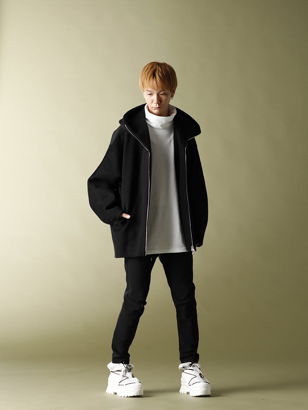 ATTACHMENT 2020-21AW Hooded half coat Styling - 1-001