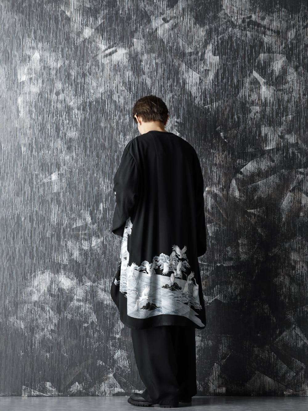 Rondo.ym Silk Georgette Gunkaku HAORI Style - 1-003