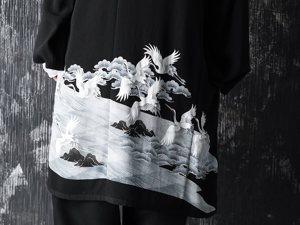 Rondo.ym Silk Georgette Gunkaku HAORI Style - 2-005