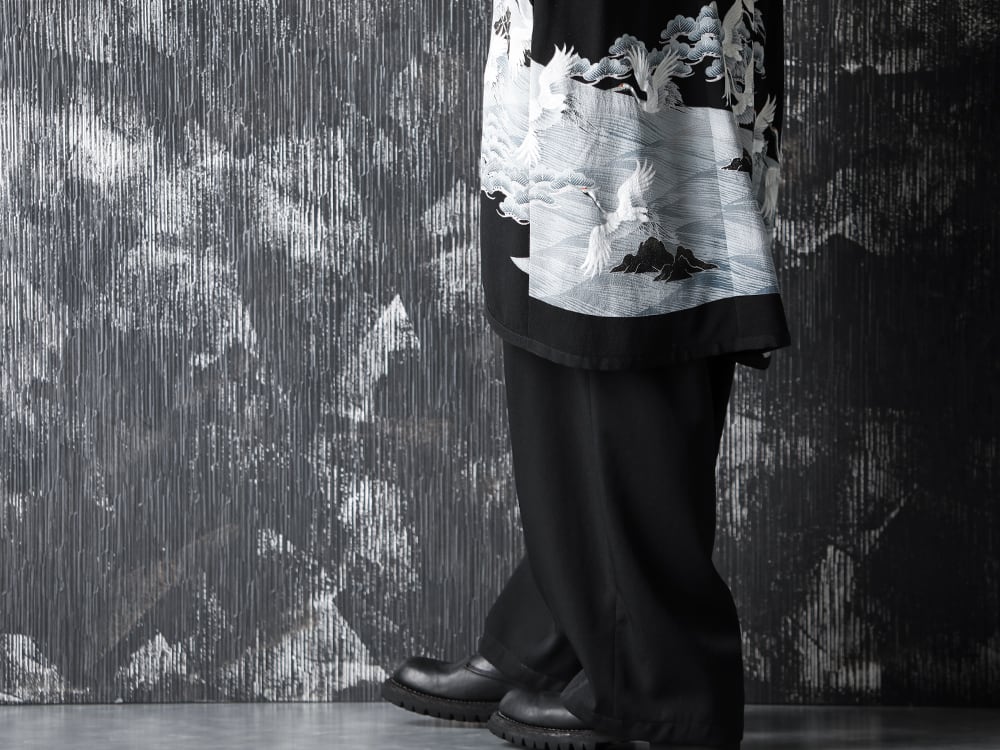 Rondo.ym Silk Georgette Gunkaku HAORI Style - 3-002