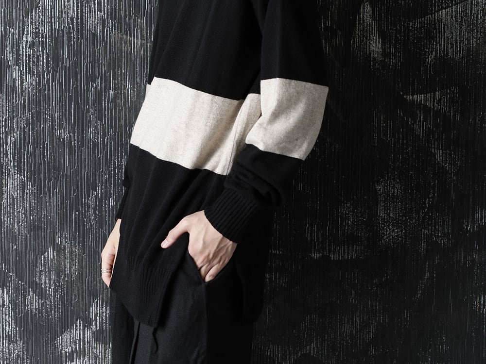 ZIGGY CHEN 20-21AW Baby Cashmare Bicolor KNIT Style - 2-003