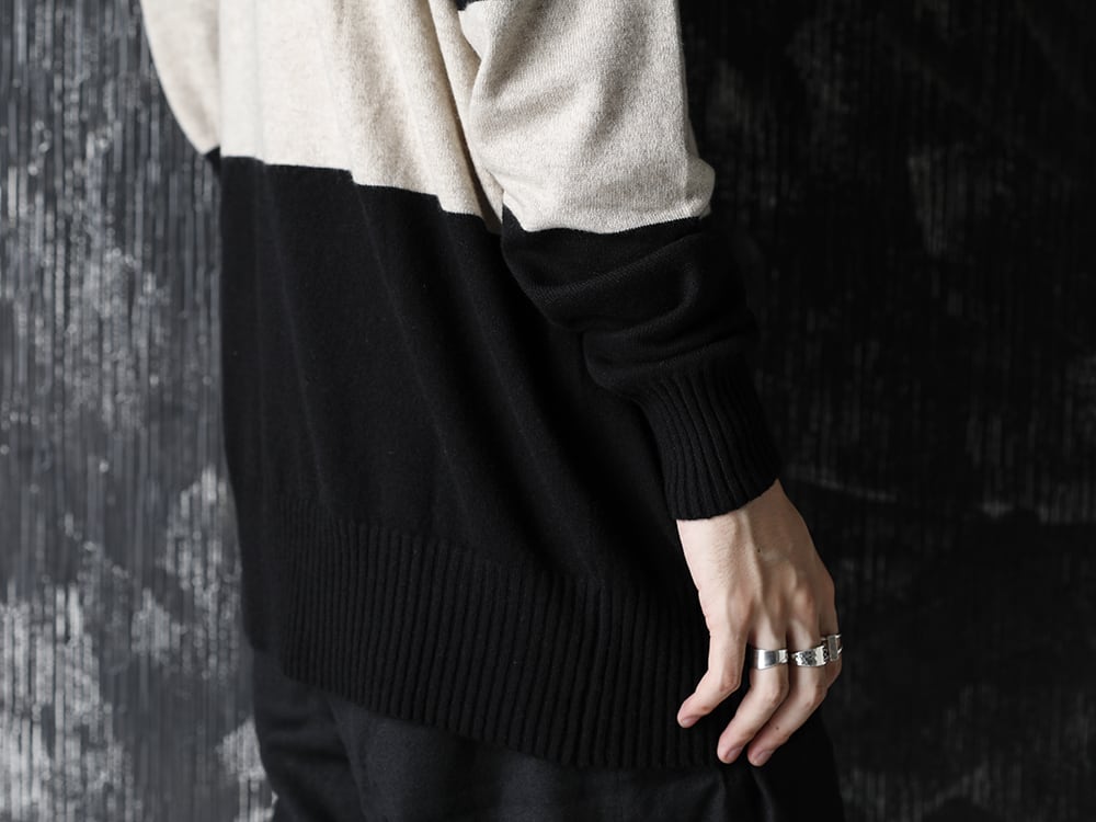 ZIGGY CHEN 20-21AW Baby Cashmare Bicolor KNIT Style - 2-005