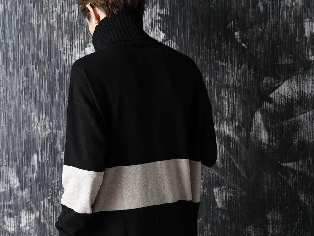 ZIGGY CHEN 20-21AW Baby Cashmare Bicolor KNIT Style - 2-006