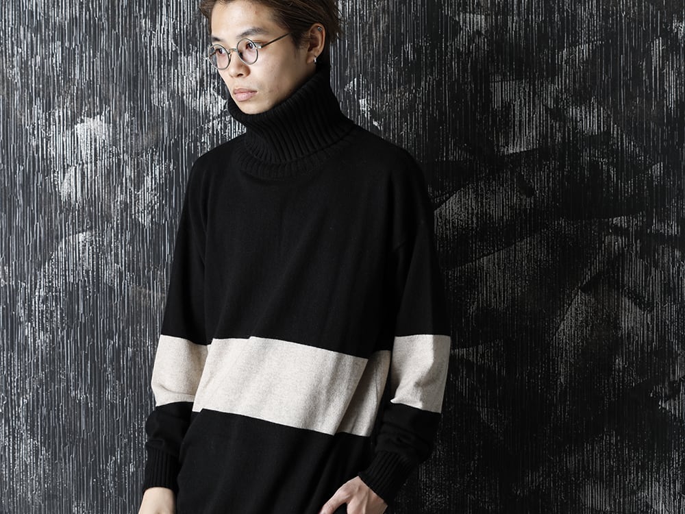 ZIGGY CHEN 20-21AW Baby Cashmare Bicolor KNIT Style - 2-006