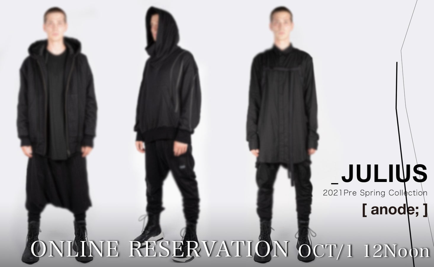 JULIUS 21 Pre Spring Collection Pre-orders Now Available!!
