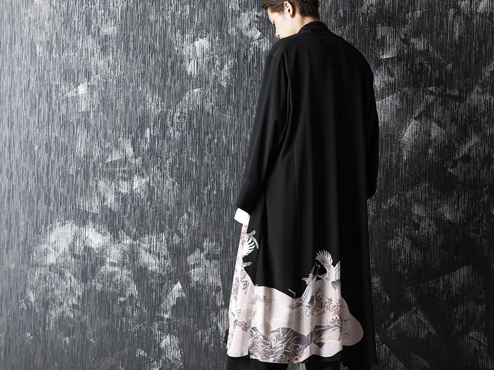 RONDO 20-21AW Silk Georgette Crane HAORI Style - 2-006