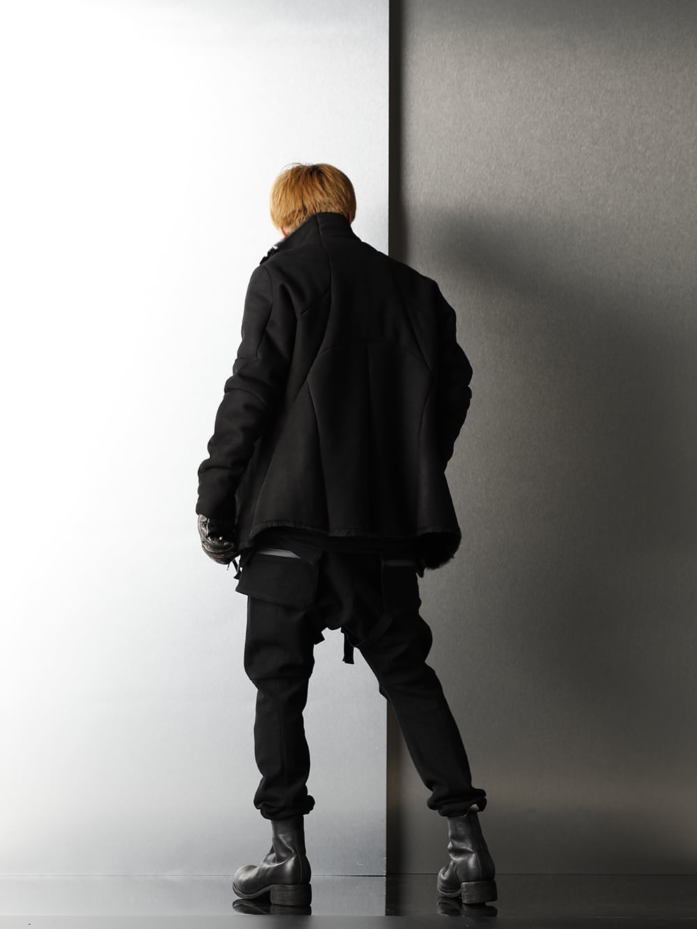 D.HYGEN - ディーハイゲン Mouton Leather jacket Winter Black Styling - 1-003