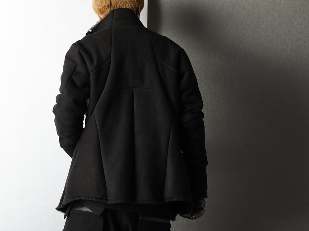 D.HYGEN - ディーハイゲン Mouton Leather jacket Winter Black Styling - 2-003