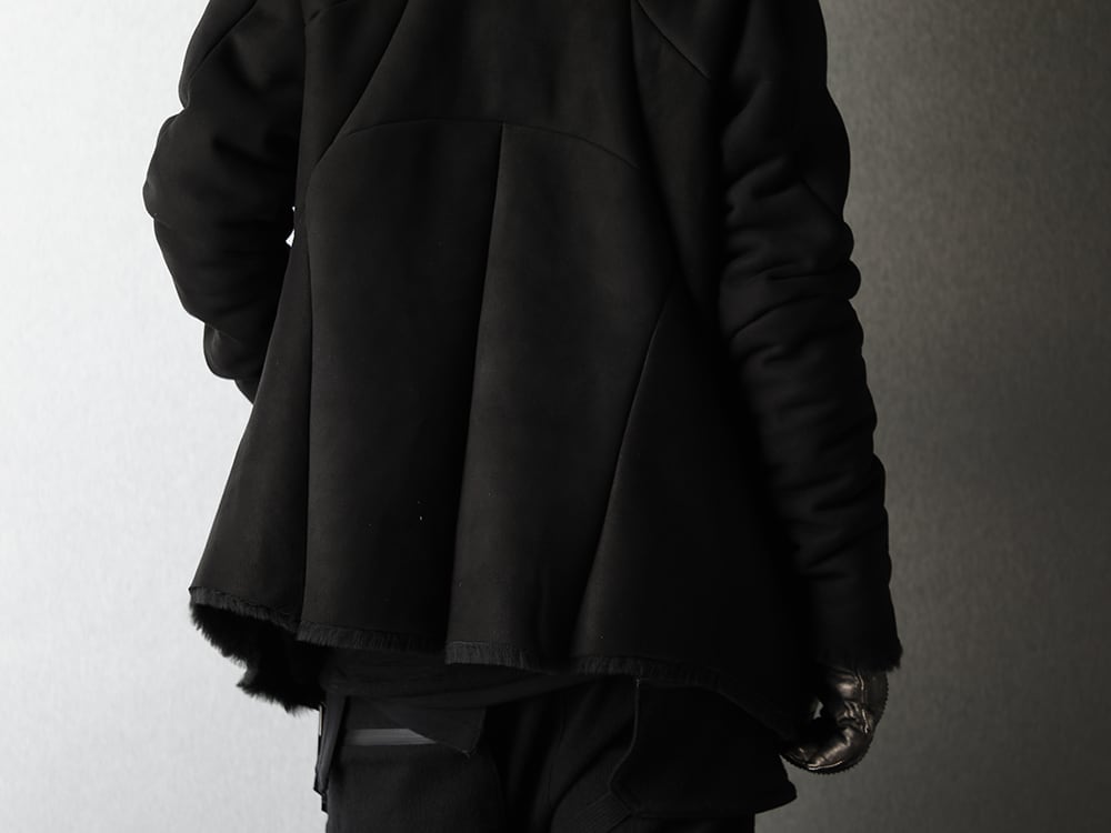D.HYGEN - ディーハイゲン Mouton Leather jacket Winter Black Styling - 2-006