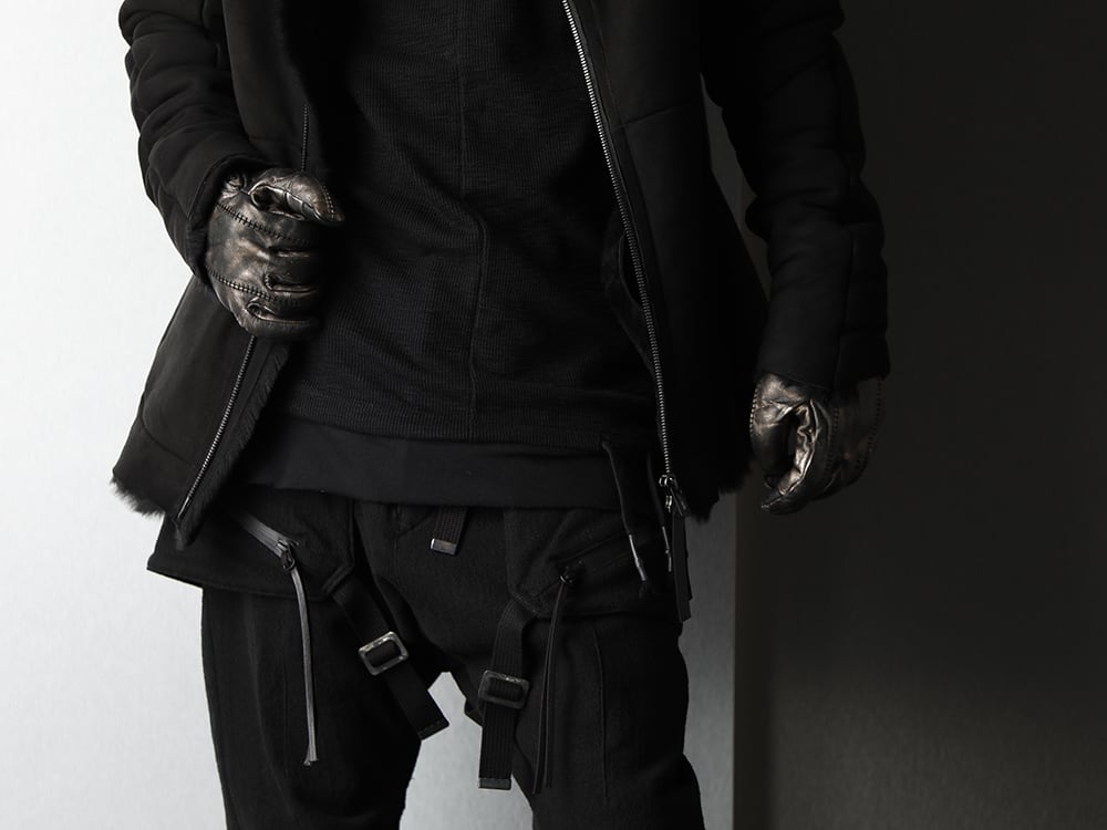 D.HYGEN - ディーハイゲン Mouton Leather jacket Winter Black Styling - 2-009