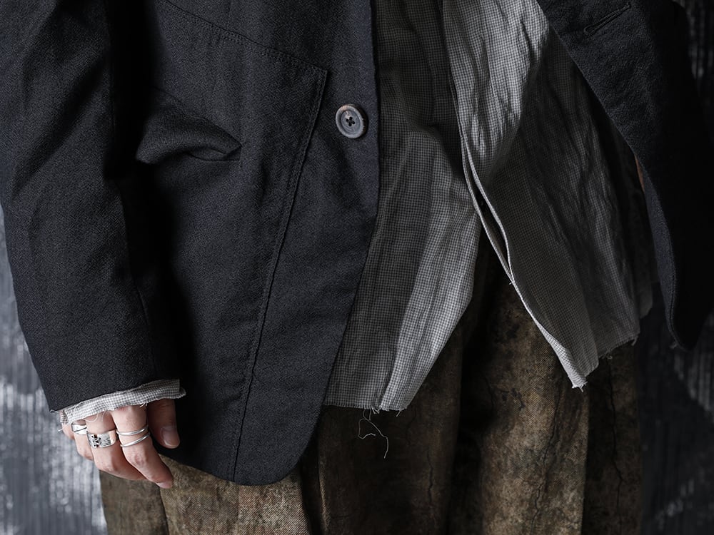 ZIGGY CHEN 20-21AW Virgin Wool Silk 5B JACKET Style - 2-005