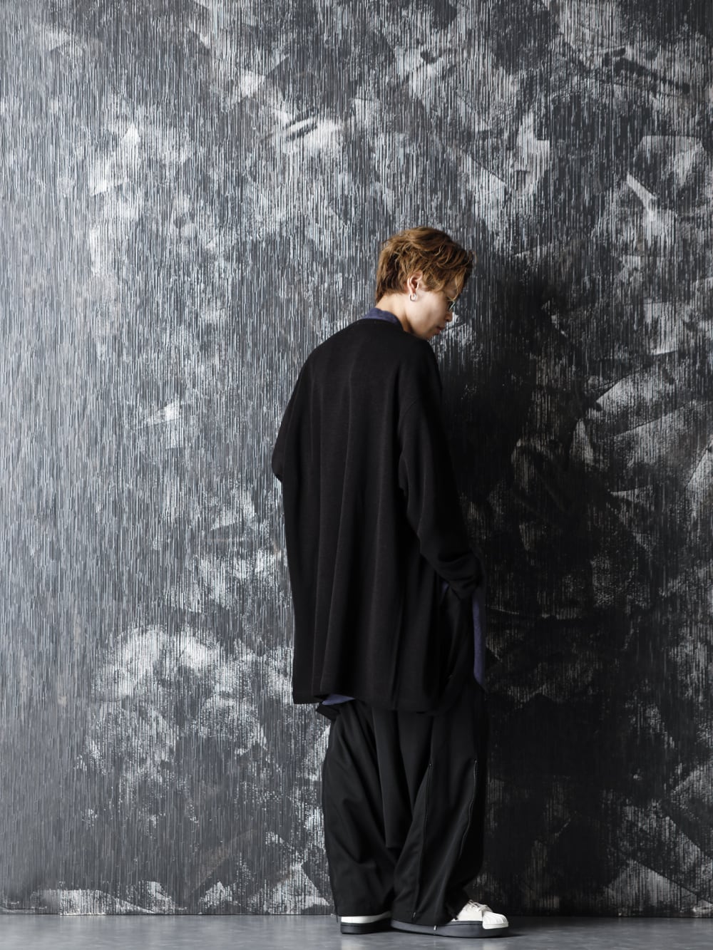 Yohji Yamamoto 20-21AW Cupro Salt shrink Stand Collar Blouse Style  - 1-003