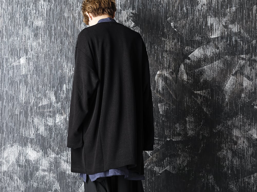 Yohji Yamamoto 20-21AW Cupro Salt shrink Stand Collar Blouse Style  - 2-006