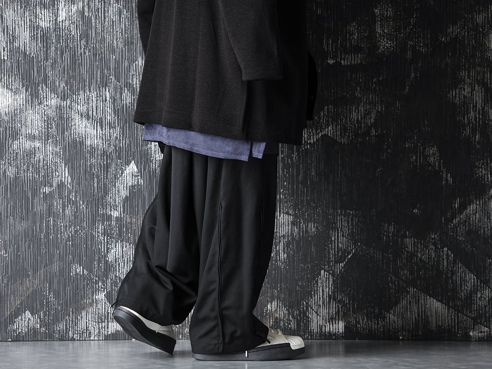 Yohji Yamamoto 20-21AW Cupro Salt shrink Stand Collar Blouse Style  - 3-002