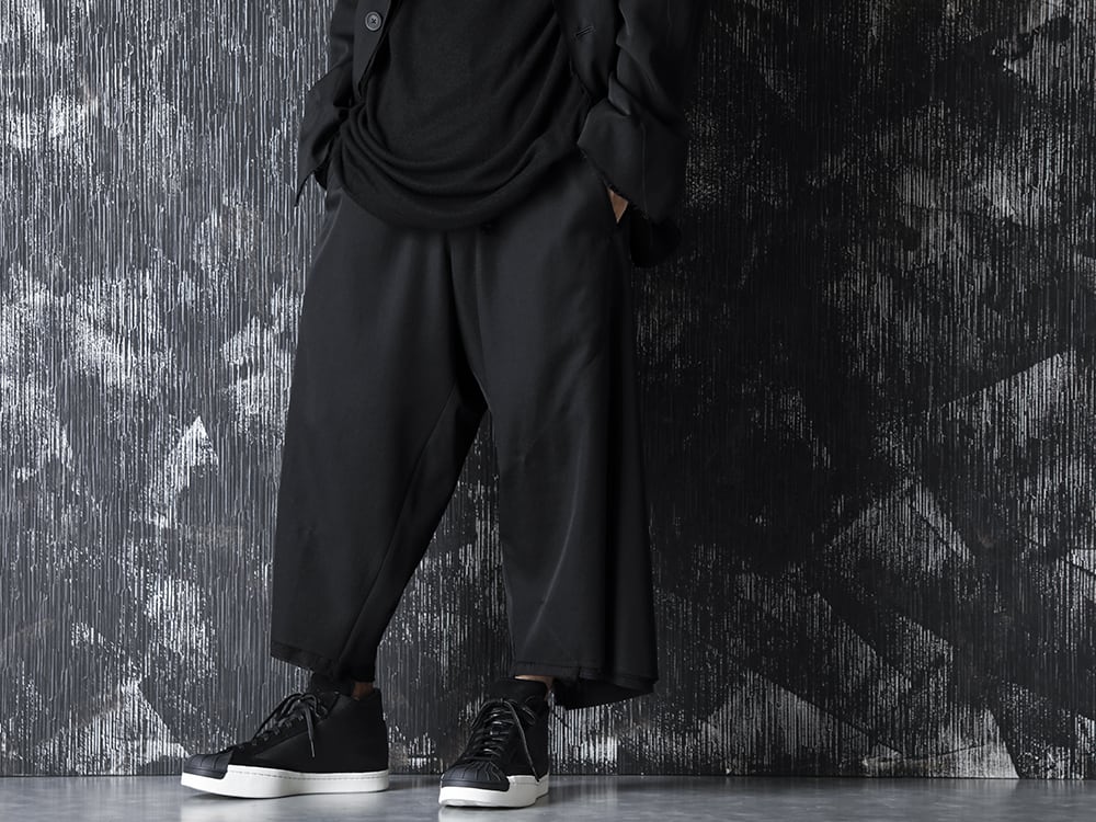 Yohji Yamamoto 20-21AW M-3BS Layered Jacket and Wrap Pants style