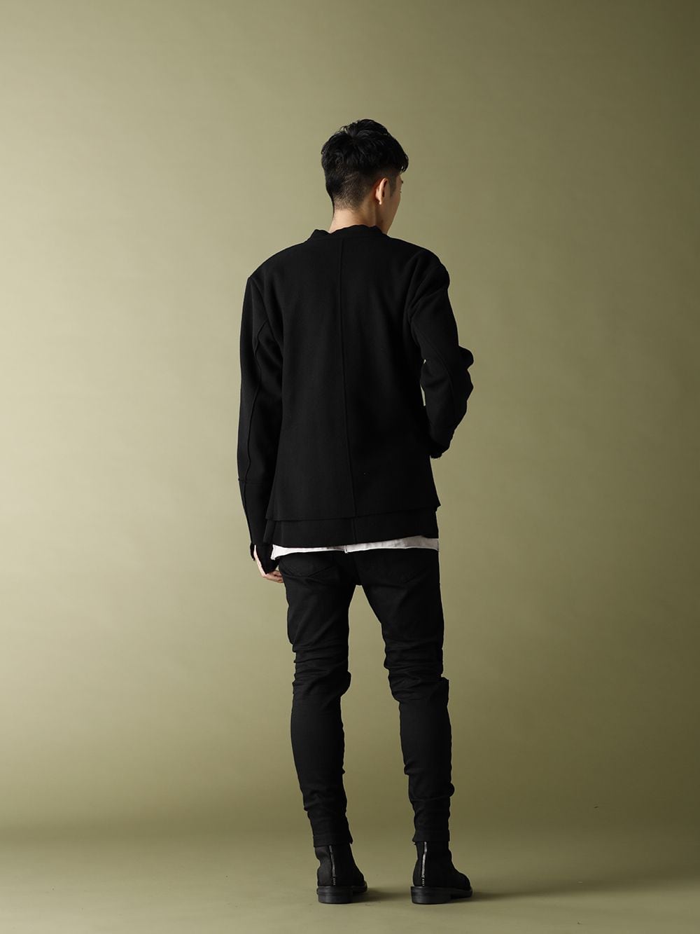 ASKyy 20-21AW Officer Coat bi-color Styling - 1-003