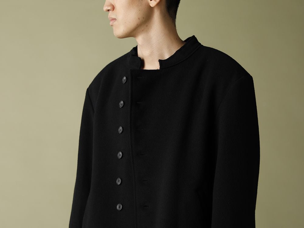 ASKyy 20-21AW Officer Coat bi-color Styling - 2-004