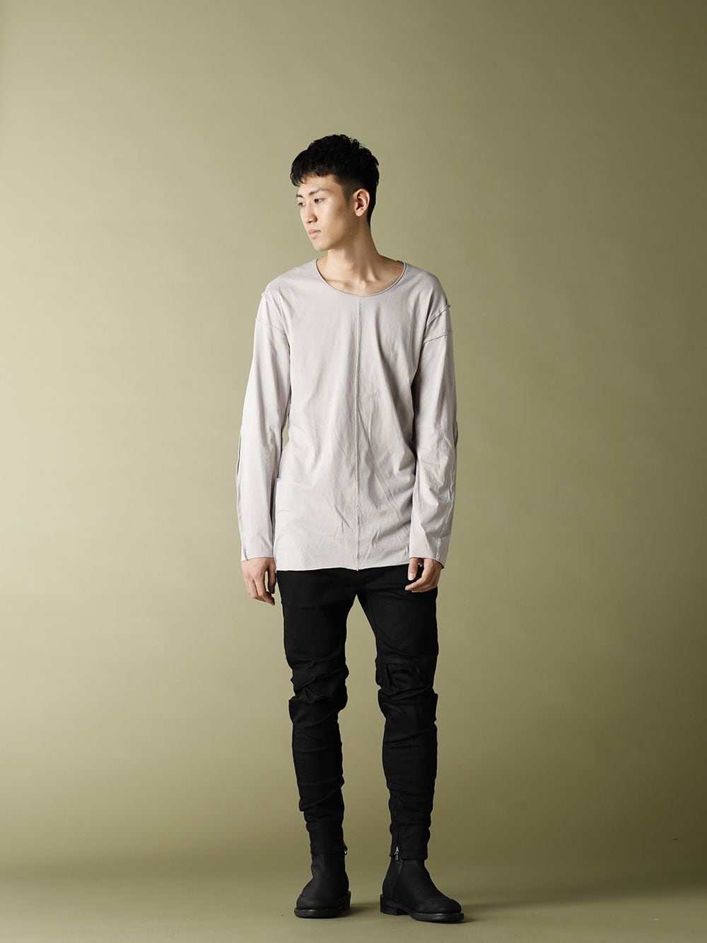 ASKyy 20-21AW Officer Coat bi-color Styling - 3-001