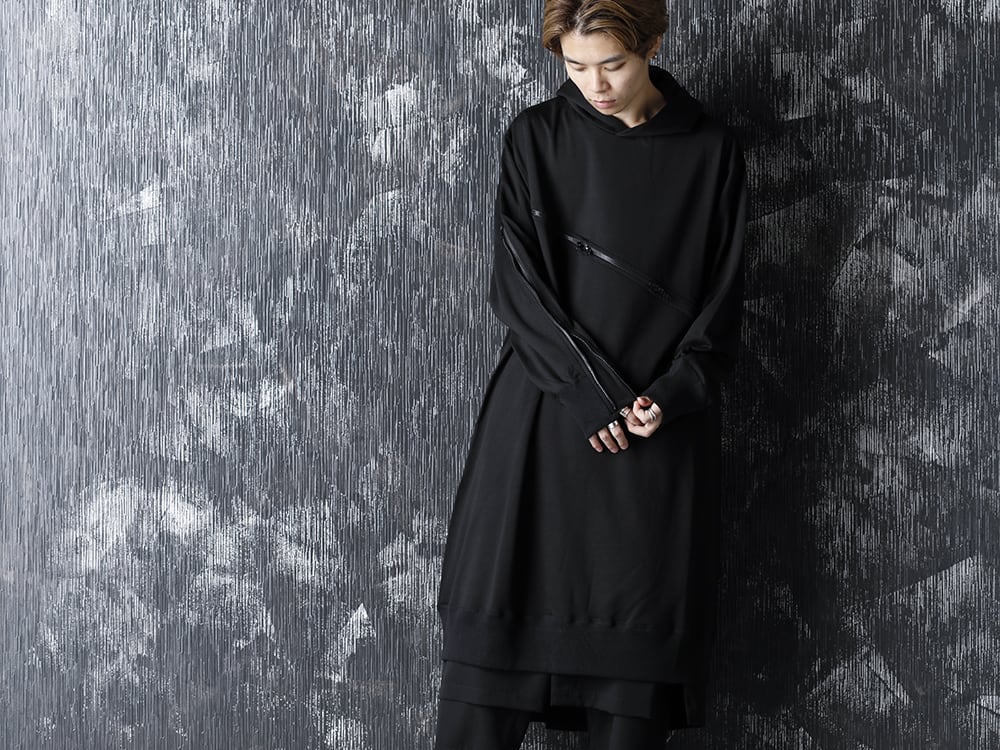 B Yohji yamamoto - ヨウジヤマモト 20-21AW Zip Long Hoodie Style