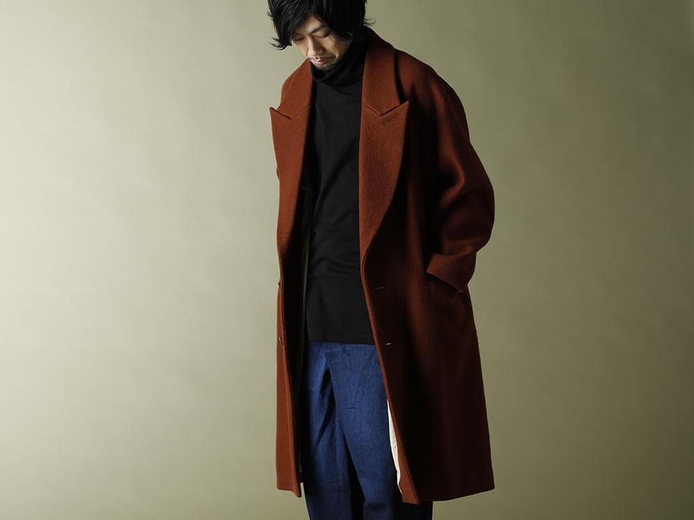 20-21AW KAZUYUKI KUMAGAI【Napping melton Peakd lapel Overcoat