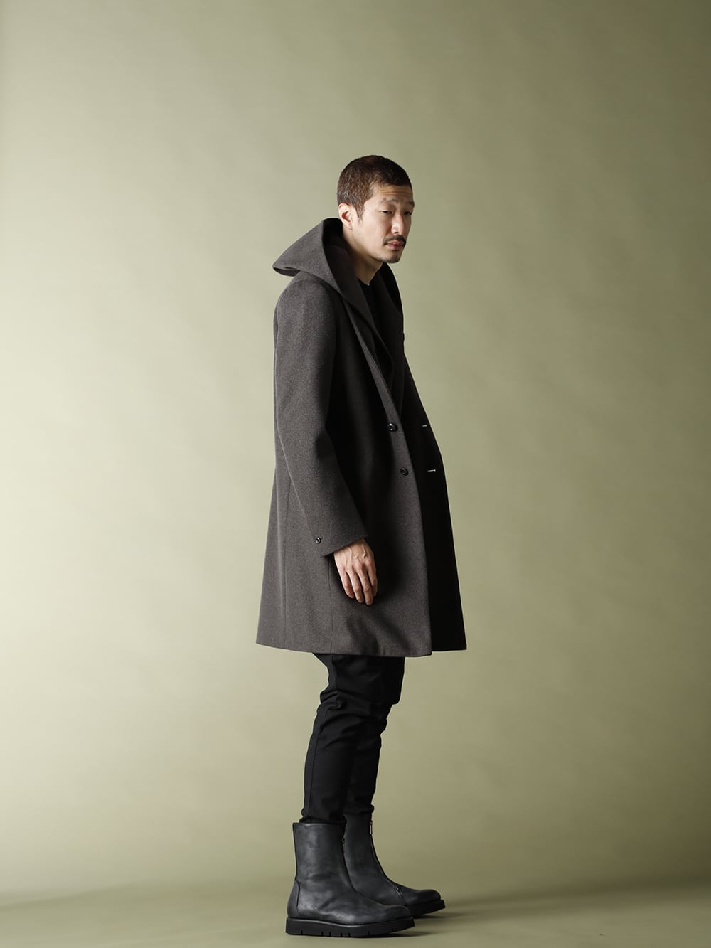 【glamb（グラム）】Hooded chester coat