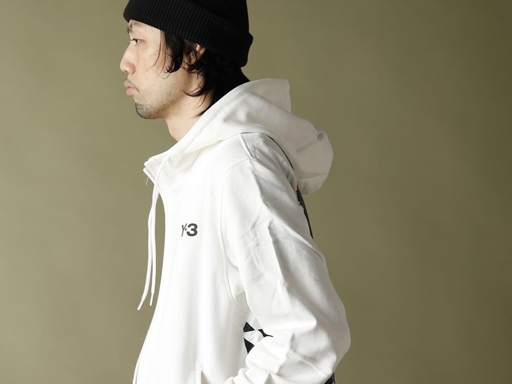 Y3 store white hoodie