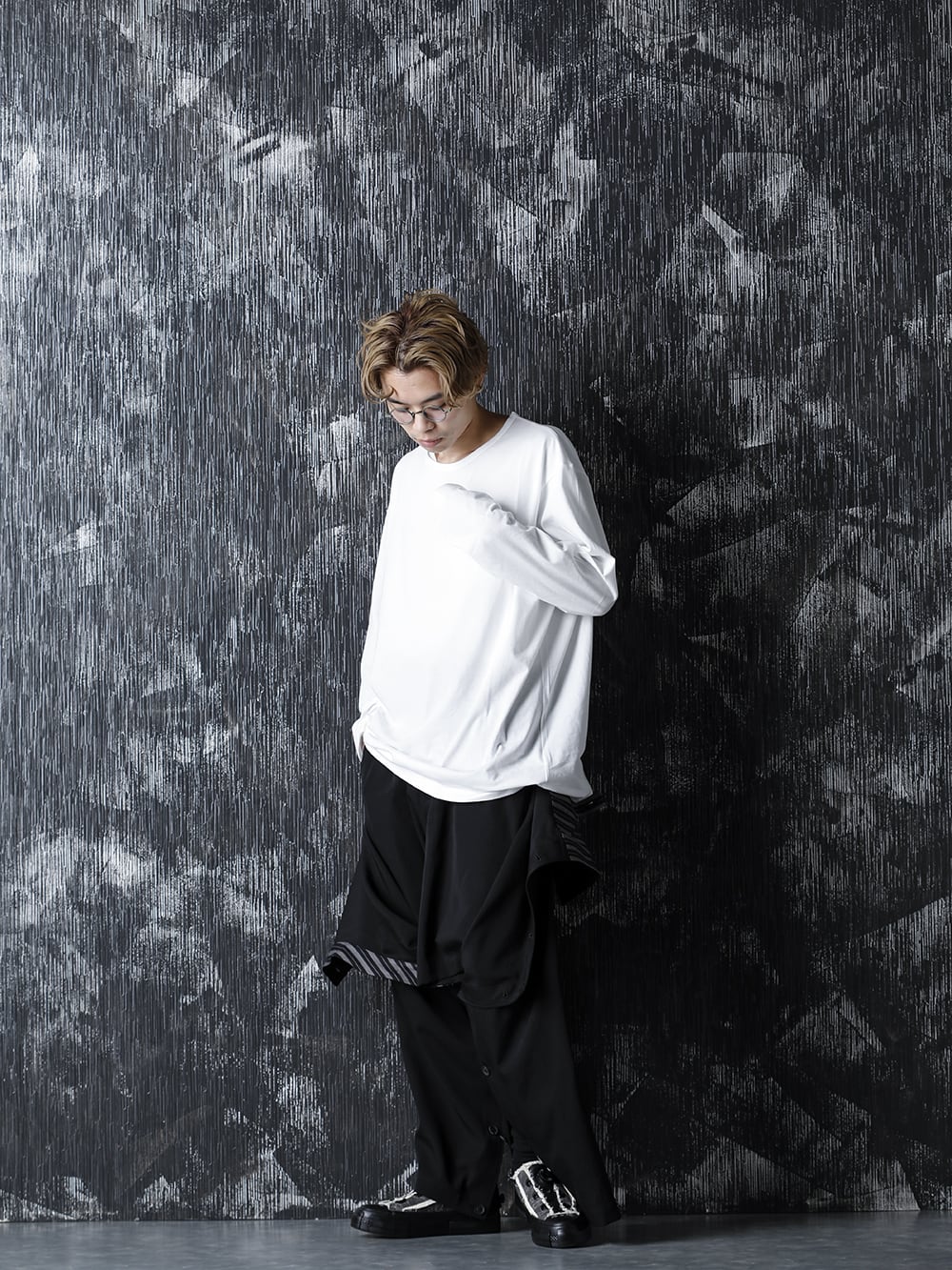 Yohji Yamamoto 21SS A Style With Front Cover Gabardine Pants