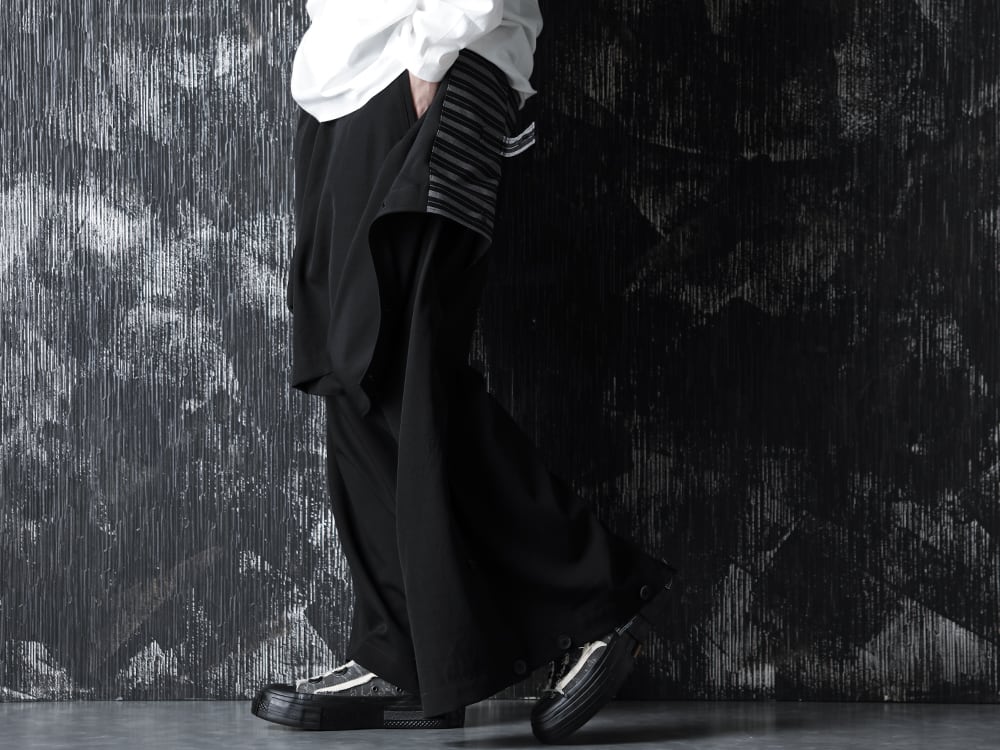 Yohji Yamamoto 21SS A Style With Front Cover Gabardine Pants