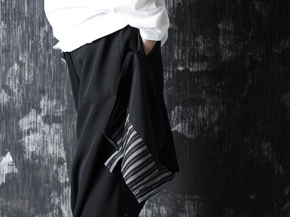 Yohji Yamamoto 21SS A Style With Front Cover Gabardine Pants