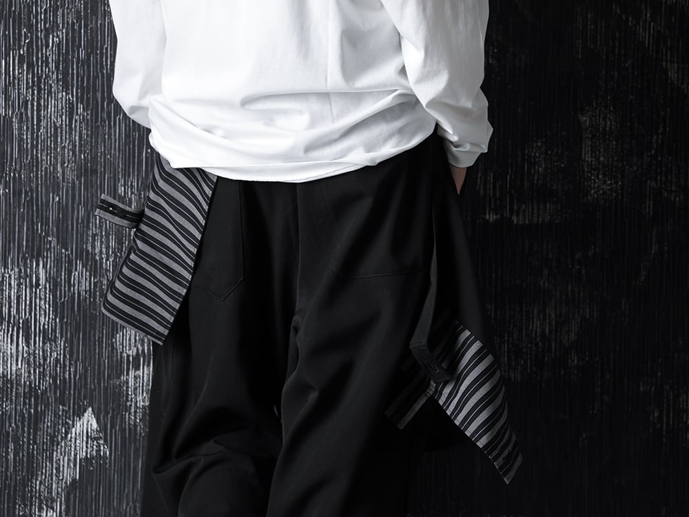 Yohji Yamamoto 21SS A Style With Front Cover Gabardine Pants