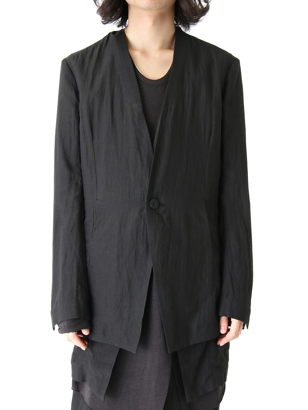 約44cmJULIUS 7 archives black tailored jacket - ジャケット・アウター