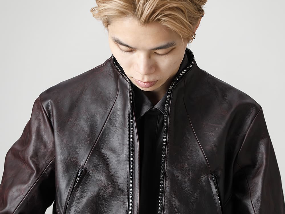 D. HYGEN Horse Leather Round Zipper Jacket Style - FASCINATE BLOG