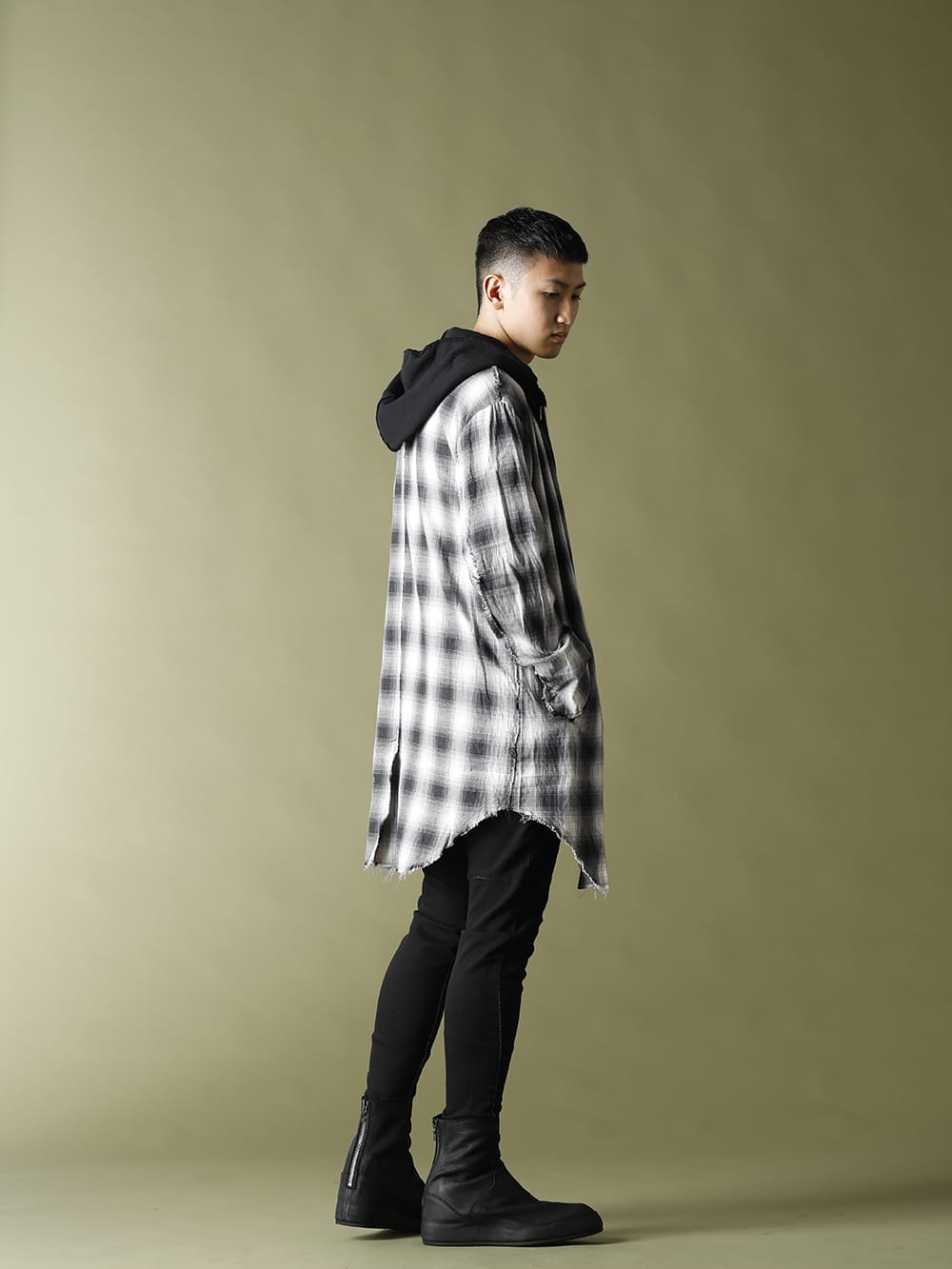 askyy / REMOVABLE HOODIE CHECK SHIRTS | bancoestudiantil.com