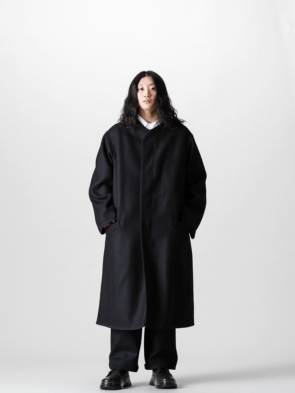 Yohji Yamamoto 21-22AW Army Melton Coat Style - FASCINATE BLOG