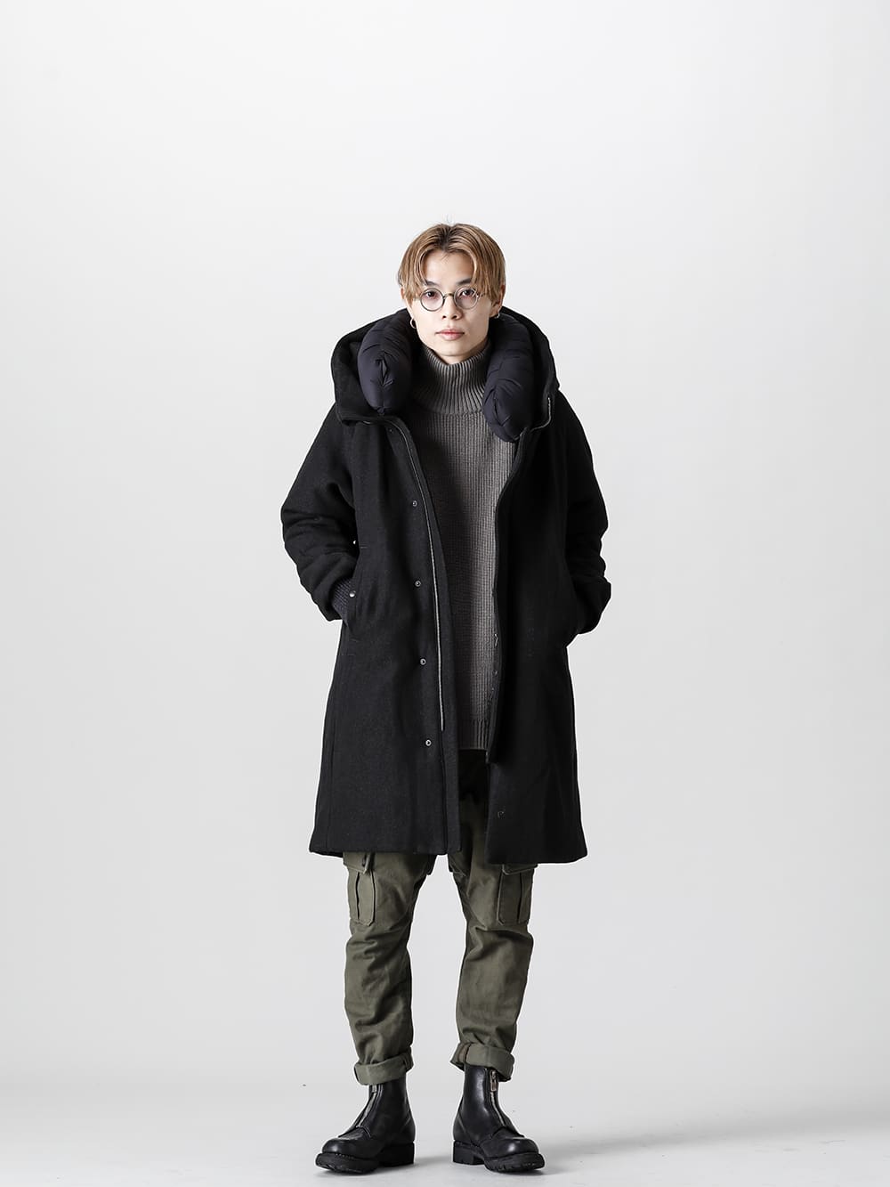 DEVOA Shetland Wool Padded Coat Styling - FASCINATE BLOG