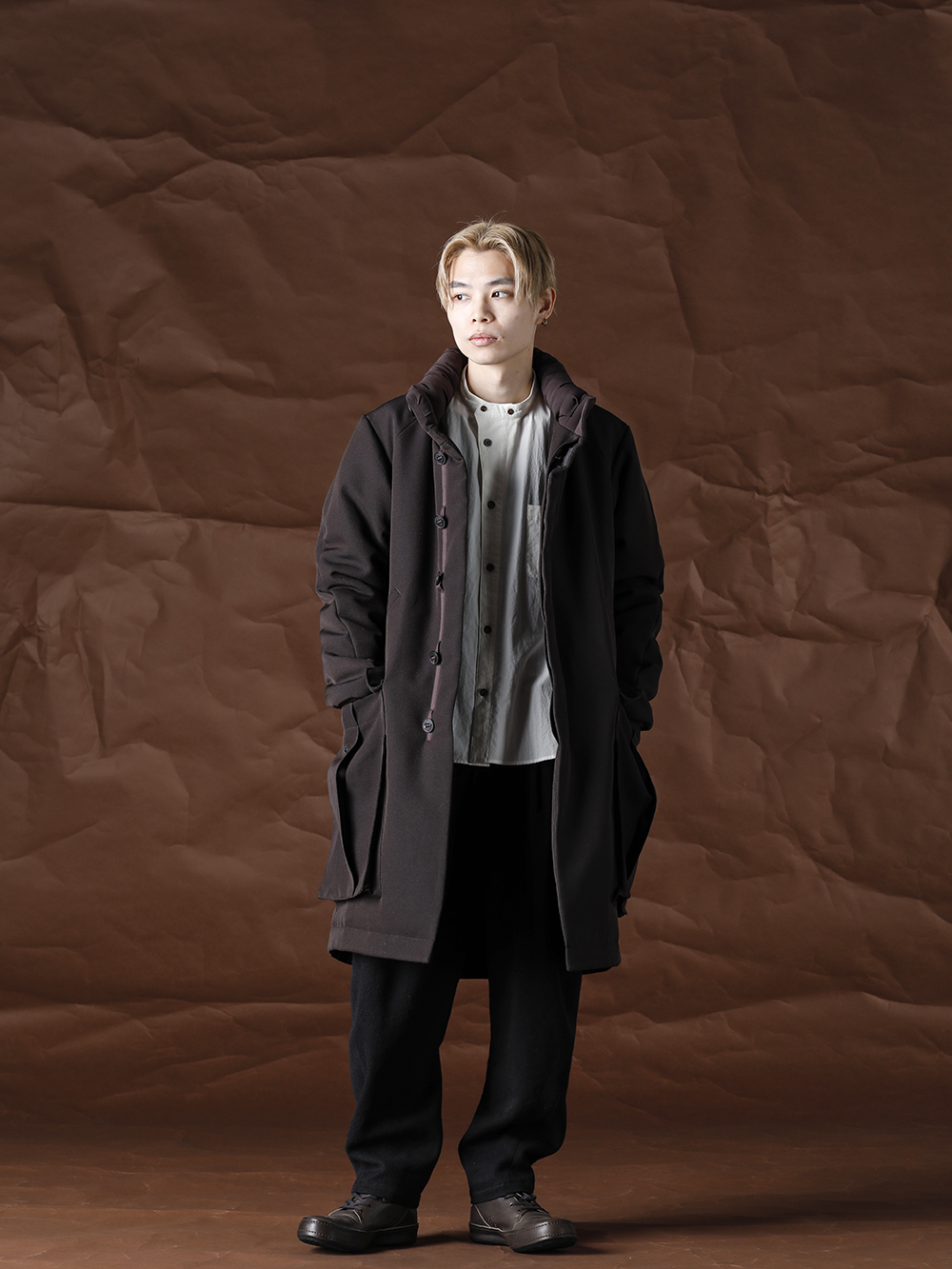 DEVOA Padded Coat Structure Wool Gabardine Styling - FASCINATE BLOG