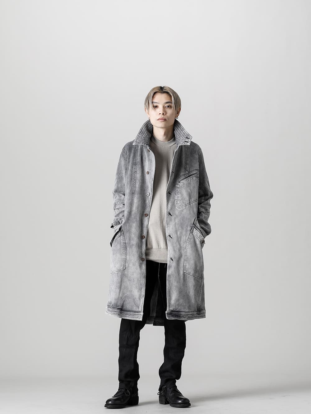 D.HYGEN 22SS Bleach Gray Worker Coat Style - FASCINATE BLOG