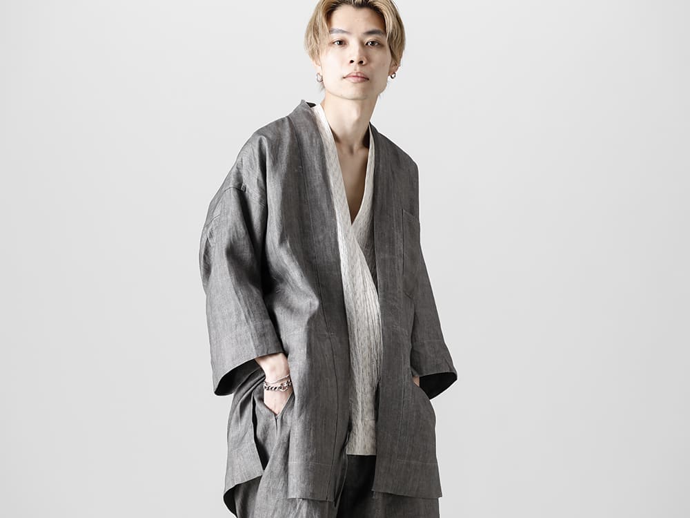 JAN-JAN VAN ESSCHE 22SS 墨染リネンツイル KIMONO セットアップ