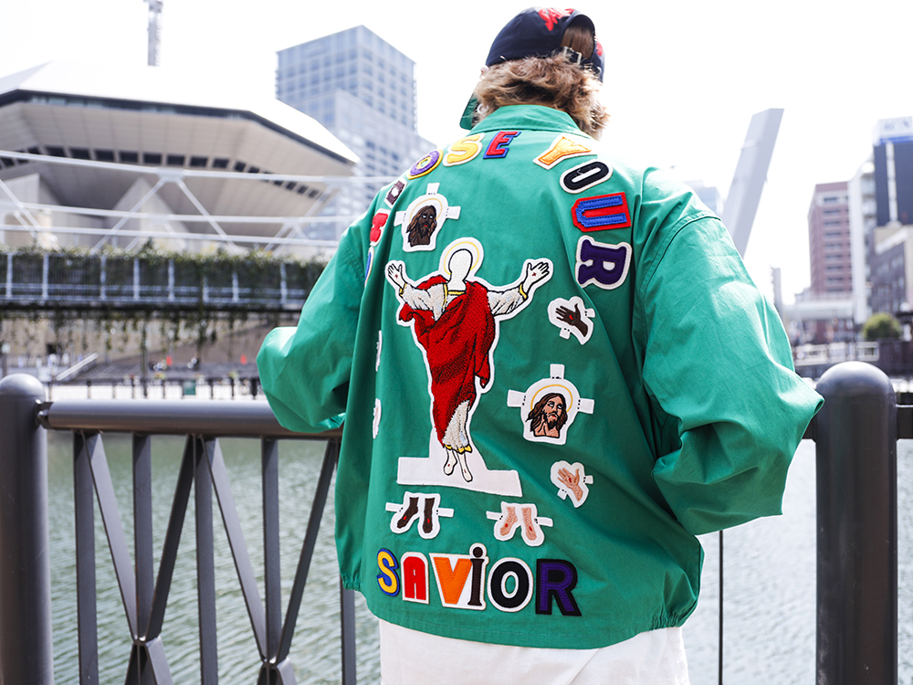 SAINT Mxxxxxx Stadium Jacket/embroidered satin baseball jacket 