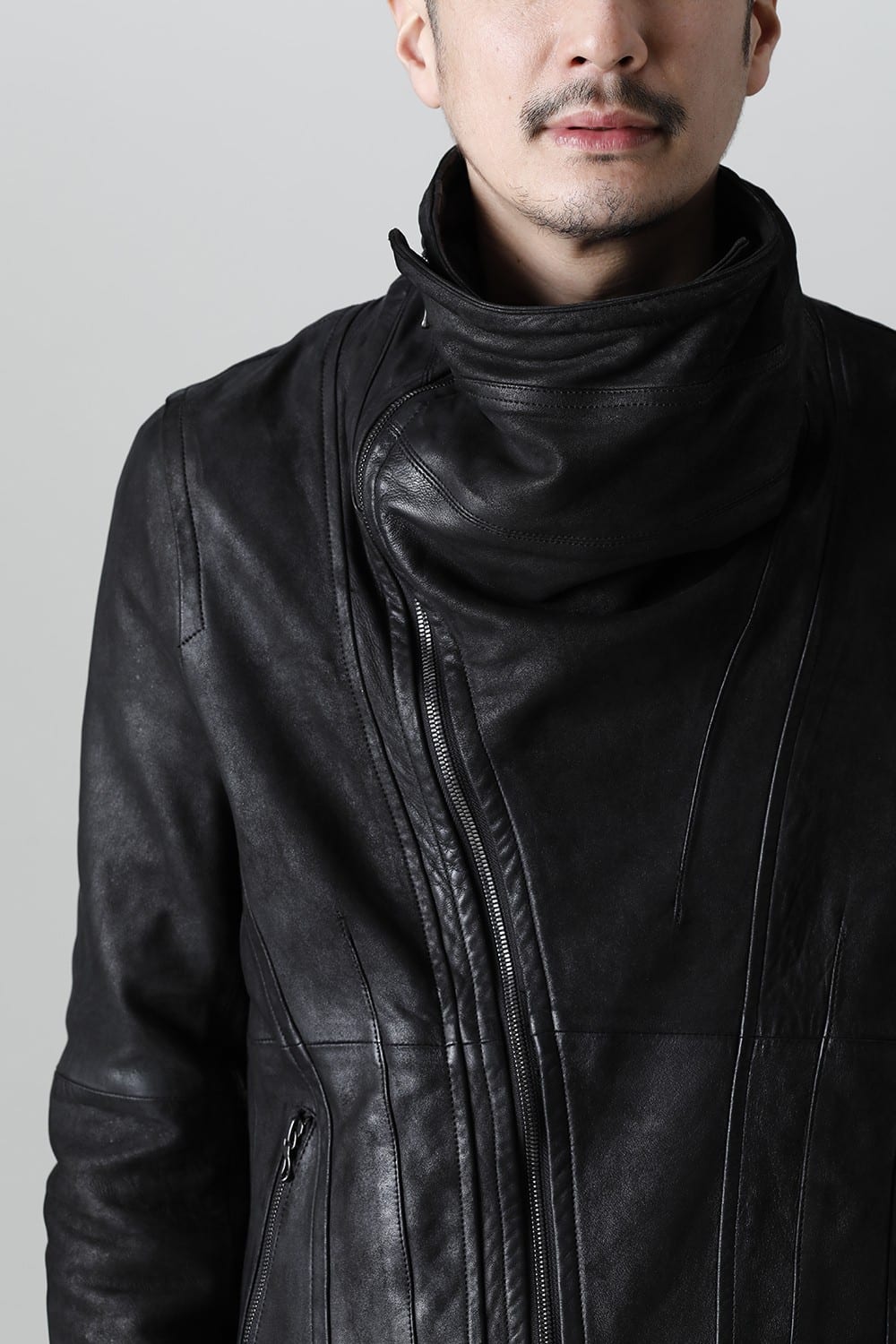 JULIUS PERMANENT LINE 22-23AW Covered Neck Jacket - FASCINATE BLOG