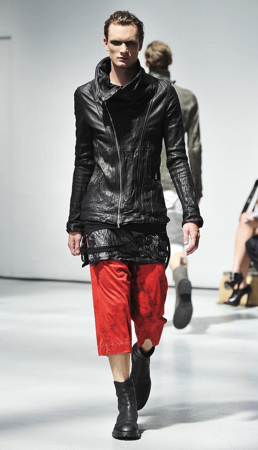 julius 2011aw レザー　カバード　ジャケットncn