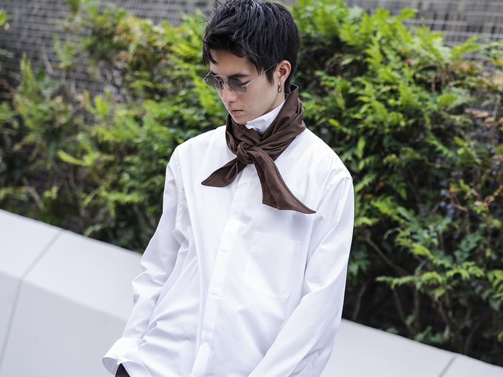 Yohji Yamamoto 22-23AW スカーフネックシャツスタイル - FASCINATE BLOG