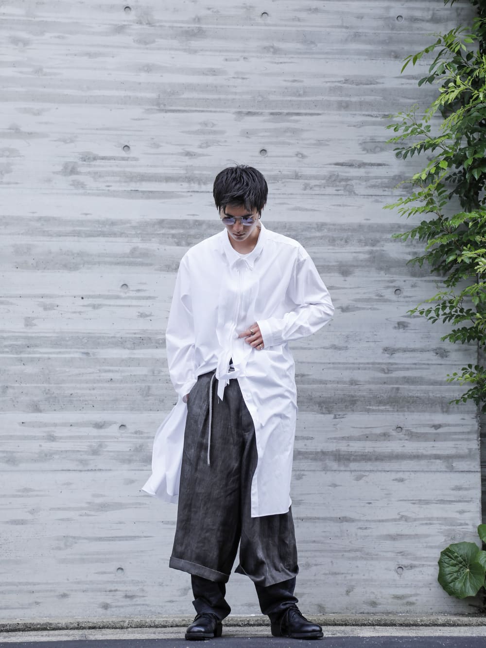 Yohji Yamamoto 22-23AW White Big Shirt Style - FASCINATE BLOG