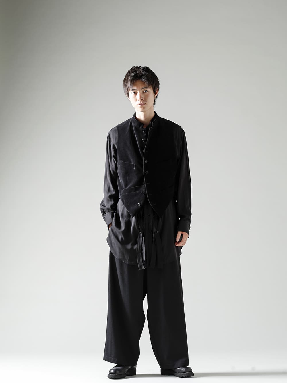 格安公式サイト Yohji Yamamoto 22AW ドッキングベストシャツ - トップス